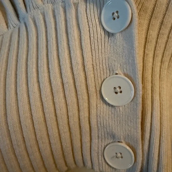 Wilfred Beige Ribbed Button-Up Cardigan - Picture 4 of 5